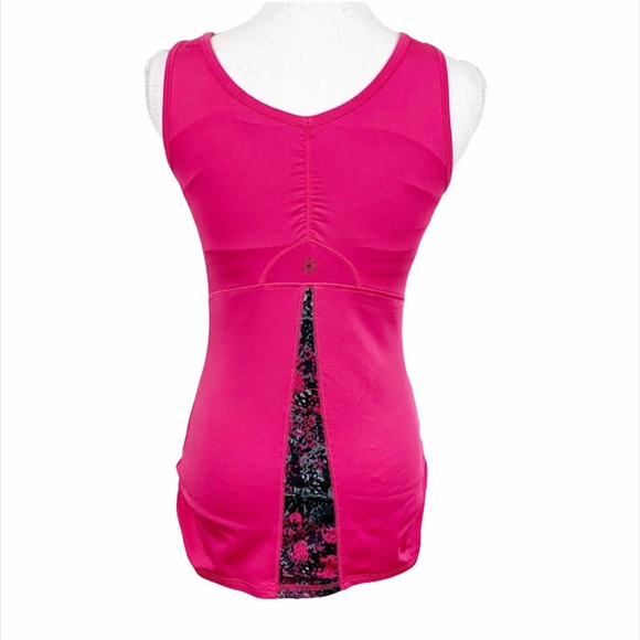 Gaiam Tank Top Women Small Pink Long Scoop Neck Activewear Workout Yoga - Picture 2 of 8